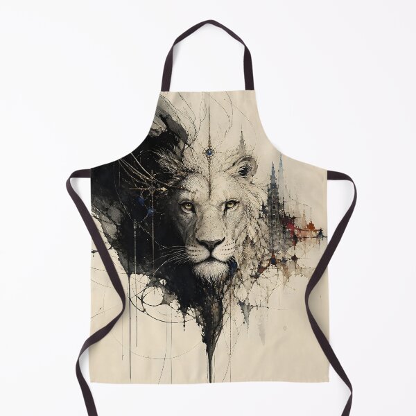 Item preview, Majestic Abstract Lion with Gothic Cityscape designed and sold by Marcu Ioachim.