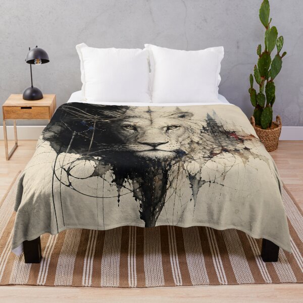 Item preview, Majestic Abstract Lion with Gothic Cityscape designed and sold by Marcu Ioachim.