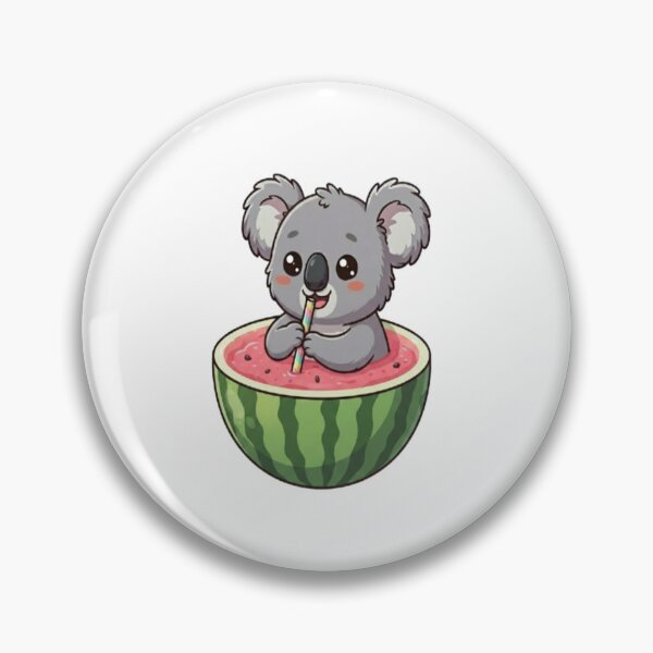 Item preview, Cute Koala Drinking Watermelon Juice designed and sold by Ella_Sketch.