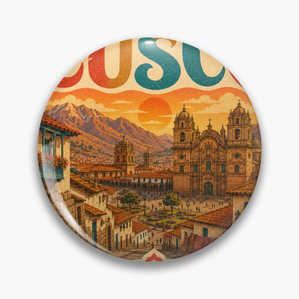 Item preview, Cusco Retro Travel Heart - Peru Souvenir Art designed and sold by VisualArtsOasis.