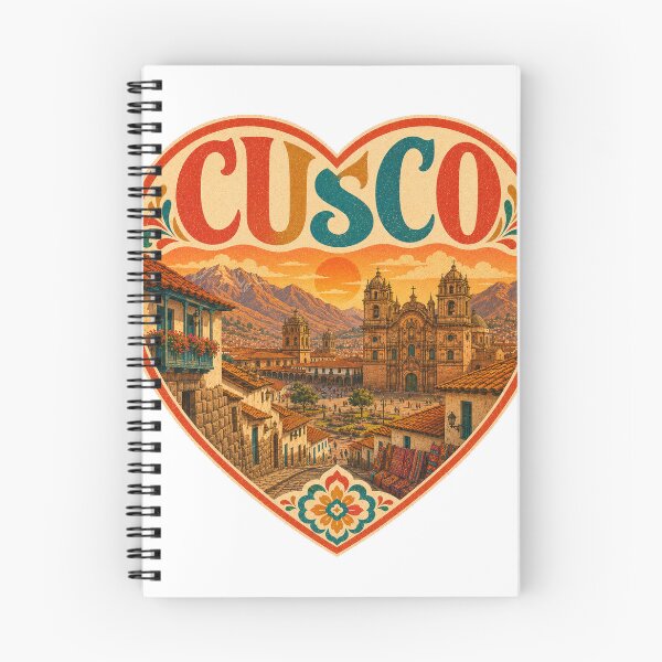 Item preview, Cusco Retro Travel Heart - Peru Souvenir Art designed and sold by VisualArtsOasis.