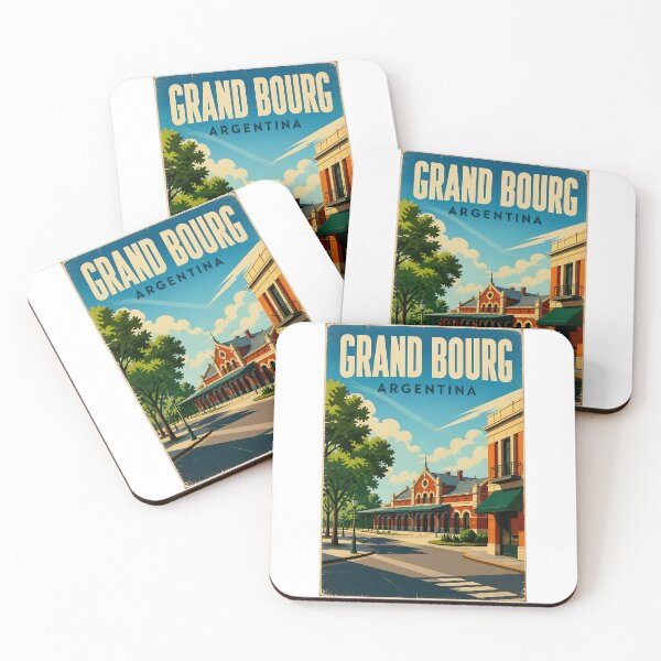 Item preview, Grand Bourg Buenos Aires Argentina Vintage Travel Poster designed and sold by TravelersGems.