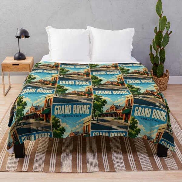 Item preview, Grand Bourg Buenos Aires Argentina Vintage Travel Poster designed and sold by TravelersGems.