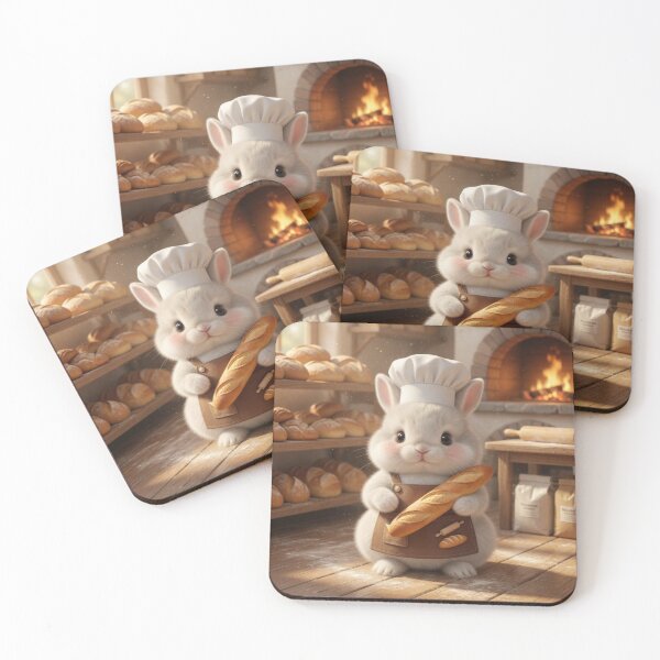 Item preview, Adorable Baker Bunny with Fresh Warm Baguette designed and sold by lovelistivkaa.