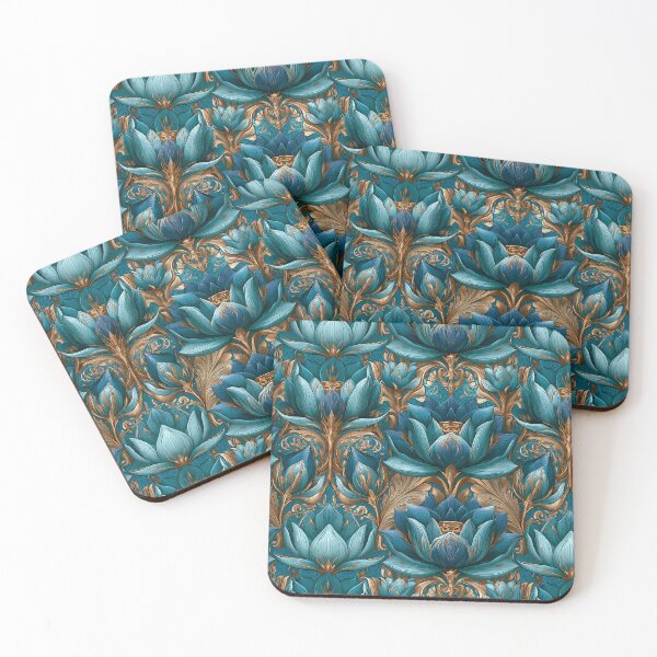Item preview, Exotic Lotus Print  - Retro Flower Floral - Christmas Gift Baskets designed and sold by RoyalStarsPatts.