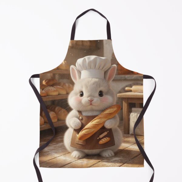 Item preview, Adorable Baker Bunny with Fresh Warm Baguette designed and sold by lovelistivkaa.