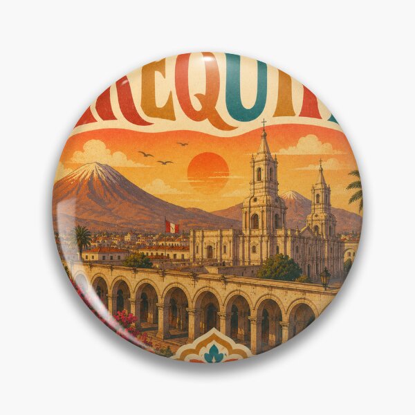 Item preview, Retro Arequipa Peru - Vintage Travel Souvenir Heart designed and sold by VisualArtsOasis.