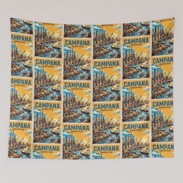 Item preview, Campana Buenos Aires Argentina Vintage Travel Poster designed and sold by TravelersGems.