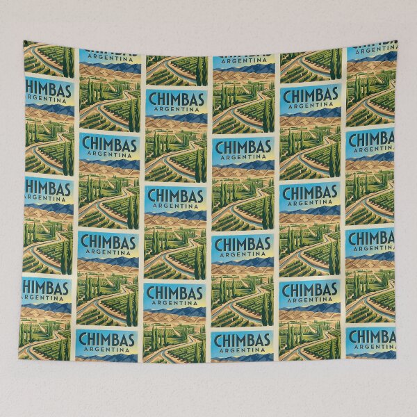 Item preview, Chimbas San Juan Argentina Vintage Travel Poster designed and sold by TravelersGems.