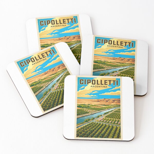 Item preview, Cipolletti Río Negro Argentina Vintage Travel Poster designed and sold by TravelersGems.