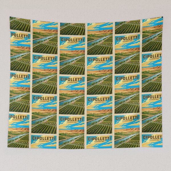 Item preview, Cipolletti Río Negro Argentina Vintage Travel Poster designed and sold by TravelersGems.