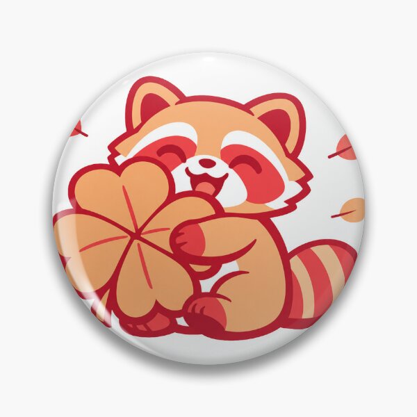 Item preview, Copy of Lucky Tanuki Hugging a Four-Leaf Clover Kawaii Japanese Sticker | Cute Good Luck Raccoon Dog Vector Design designed and sold by kawaii animal store (in Japan).