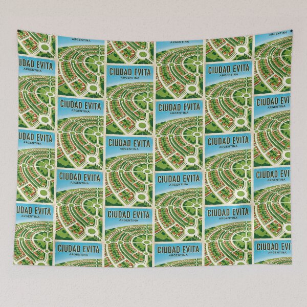 Item preview, Ciudad Evita Argentina Vintage Travel Poster designed and sold by TravelersGems.