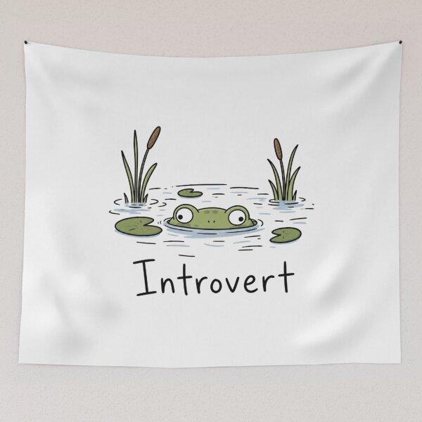Item preview, Cute Introvert Frog in Lily Pond designed and sold by MaxMeadowsTees.