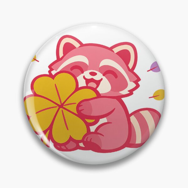 Item preview, Copy of Lucky Tanuki Hugging a Four-Leaf Clover Kawaii Japanese Sticker | Cute Good Luck Raccoon Dog Vector Design designed and sold by kawaii animal store (in Japan).
