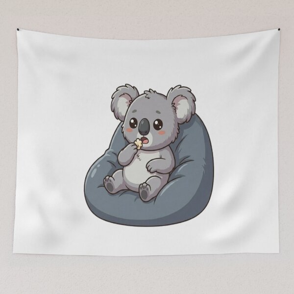 Item preview, Cute Koala Eating Popcorn Snack designed and sold by Ella_Sketch.