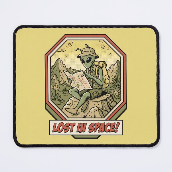 Item preview, Lost In Space Alien Tourist Map Reading Retro Graphic designed and sold by DuckOddity.