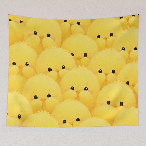 Item preview, Peek-a-Boo Fluffy Yellow Chicks Pattern | Cute Kawaii Baby Chick Seamless Nursery Design designed and sold by Atum&Art.