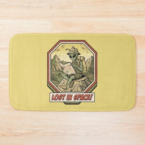Item preview, Lost In Space Alien Tourist Map Reading Retro Graphic designed and sold by DuckOddity.