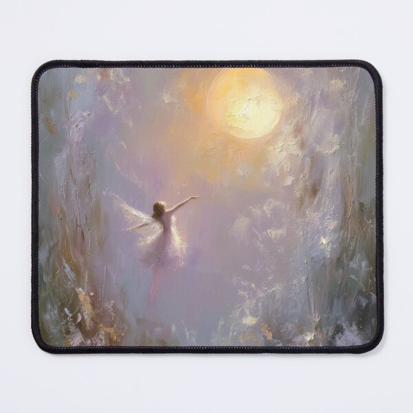 Item preview, Little fairy in a magical flower meadow under the full moon designed and sold by monchie.