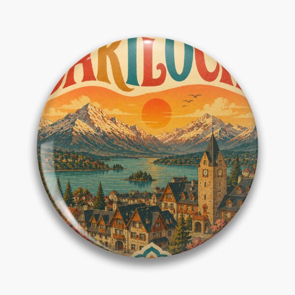 Item preview, Vintage Bariloche Heart - Retro Argentina Travel Souvenir designed and sold by VisualArtsOasis.