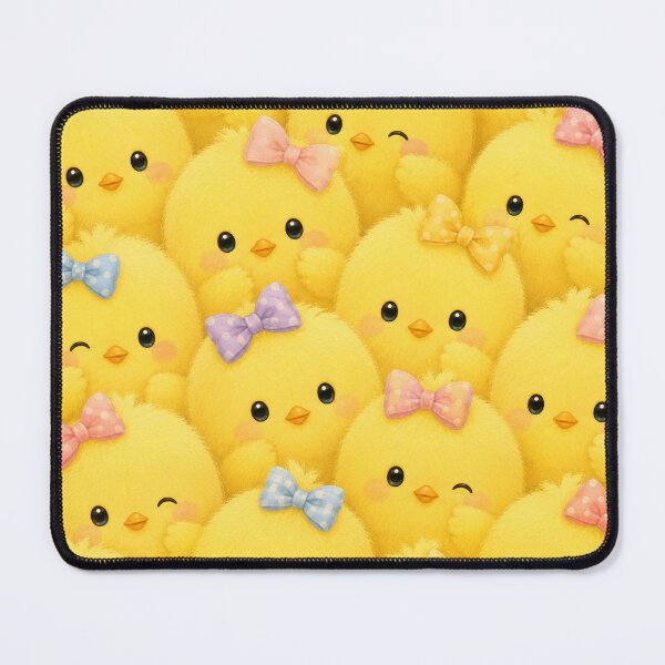 Item preview, Cute Fluffy Chicks with Pastel Bows Pattern | Kawaii Baby Chick Seamless Nursery Design designed and sold by Atum&Art.