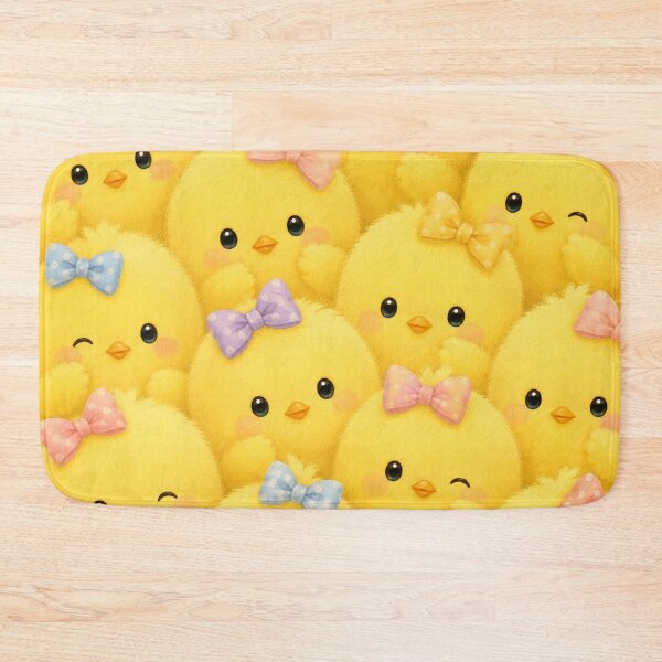 Item preview, Cute Fluffy Chicks with Pastel Bows Pattern | Kawaii Baby Chick Seamless Nursery Design designed and sold by Atum&Art.