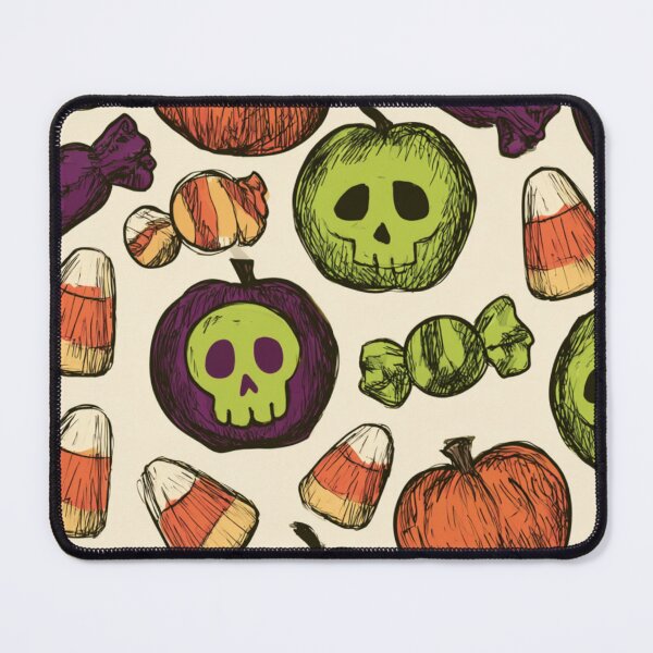 Item preview, Spooky Halloween Candy and Poison Apple Pattern designed and sold by VectorForge.