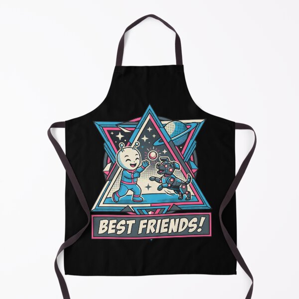 Item preview, Best Friends Cute Alien And Robotic Puppy Retro Graphic designed and sold by DuckOddity.
