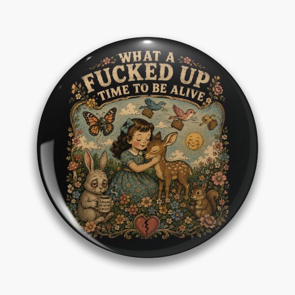 Item preview, What A Fucked Up Time To Be Alive Retro Vintage Aesthetic  designed and sold by Crystal-Tree.