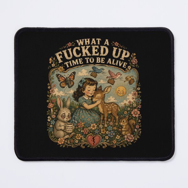 Item preview, What A Fucked Up Time To Be Alive Retro Vintage Aesthetic designed and sold by Crystal-Tree.