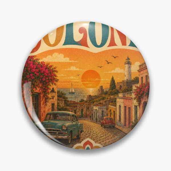 Item preview, Colonia del Sacramento Retro Travel Heart - Uruguay Souvenir Art designed and sold by VisualArtsOasis.