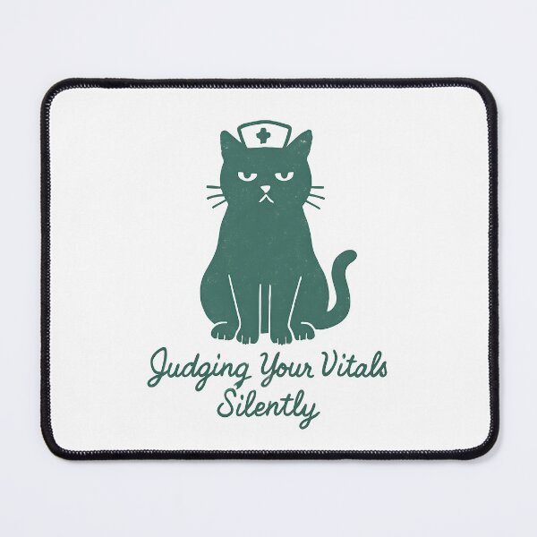 Item preview, Judging Your Vitals Silently Shirt, Funny Black Cat Nurse T-Shirt, Sarcastic Nurse Gift Tee, Cute Cat Nurse Humor Shirt designed and sold by TshirtsLabs.