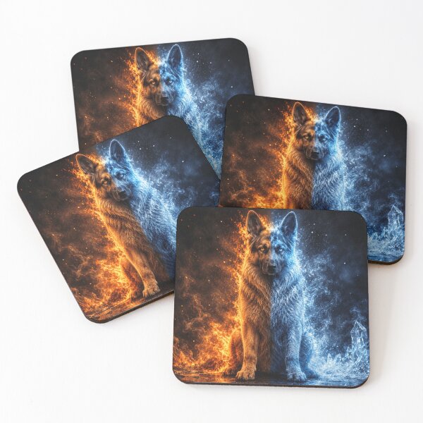 Item preview, Fire and Ice German Shepherd designed and sold by ASWIN STUDIO.