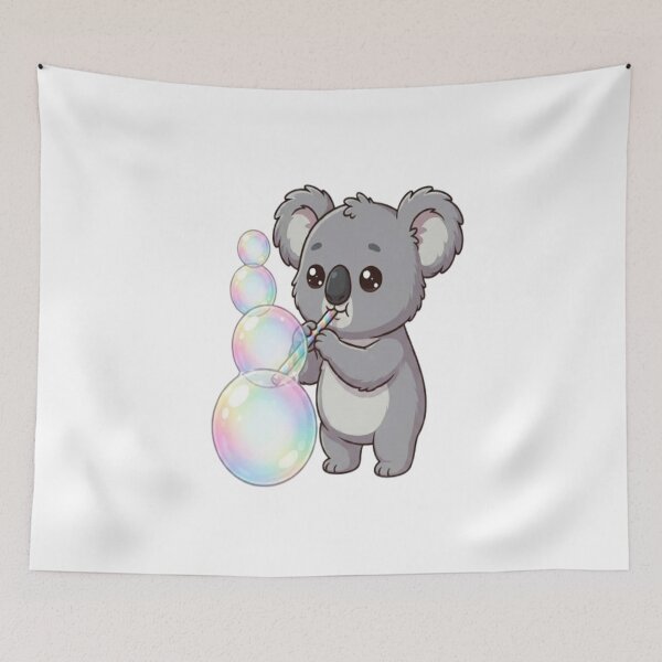 Item preview, Cute Koala Blowing Soap Bubbles designed and sold by Ella_Sketch.