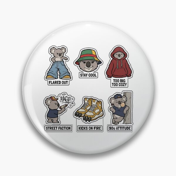 Item preview, Retro Koala Baggy Pants Sticker Pack - Vintage 90s Urban Fashion Puns designed and sold by SimpleP.