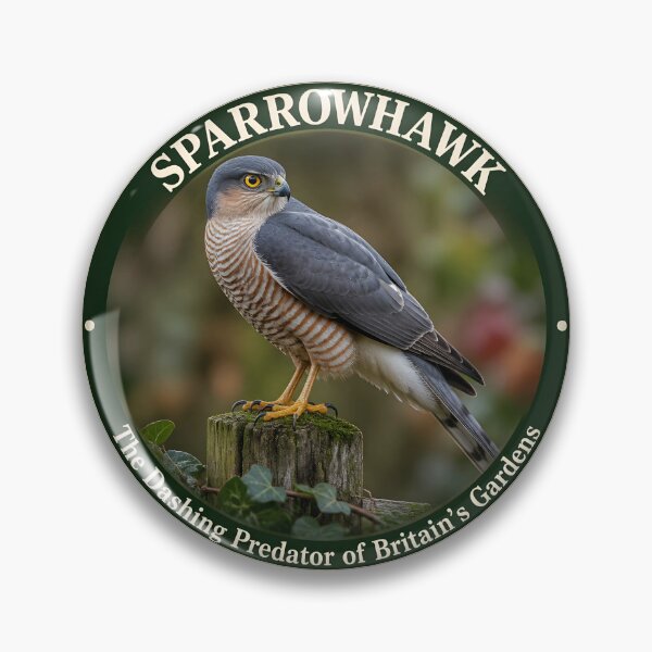 Item preview, SPARROWHAWK – The Dashing Predator of Britain's Gardens designed and sold by The Digital Compass.