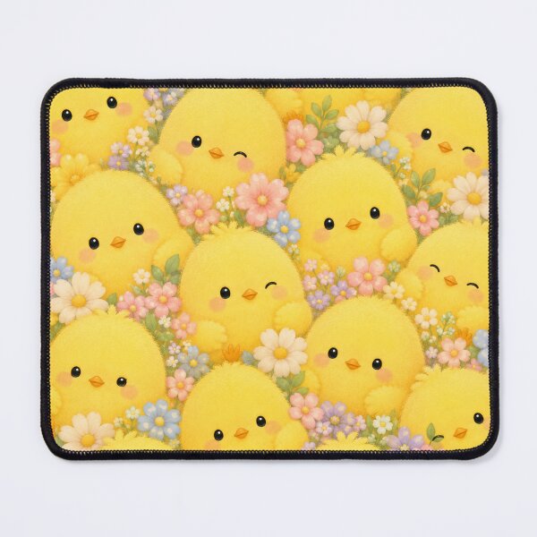 Item preview, Cute Fluffy Chicks with Spring Flowers Pattern | Kawaii Baby Chick Seamless Nursery Design designed and sold by Atum&Art.