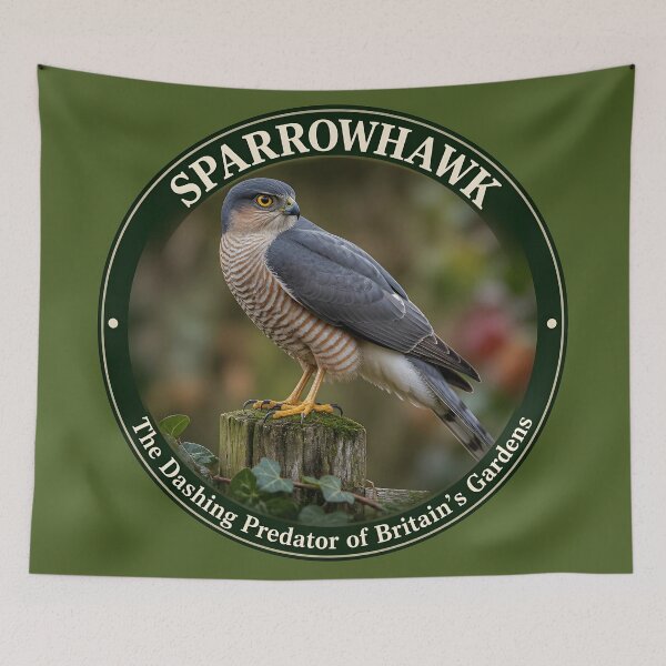 Item preview, SPARROWHAWK – The Dashing Predator of Britain's Gardens designed and sold by The Digital Compass.