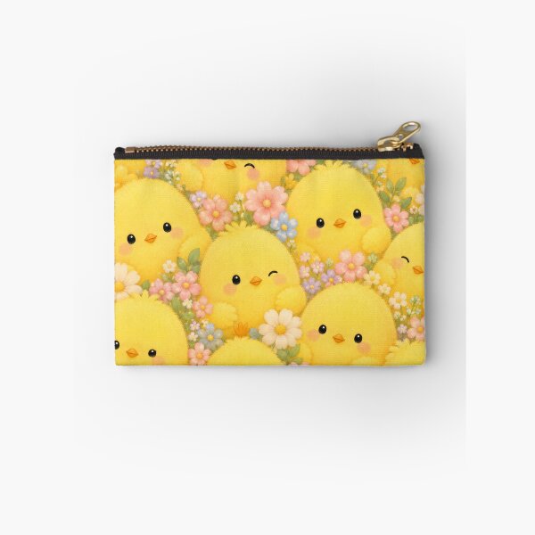 Item preview, Cute Fluffy Chicks with Spring Flowers Pattern | Kawaii Baby Chick Seamless Nursery Design designed and sold by Atum&Art.