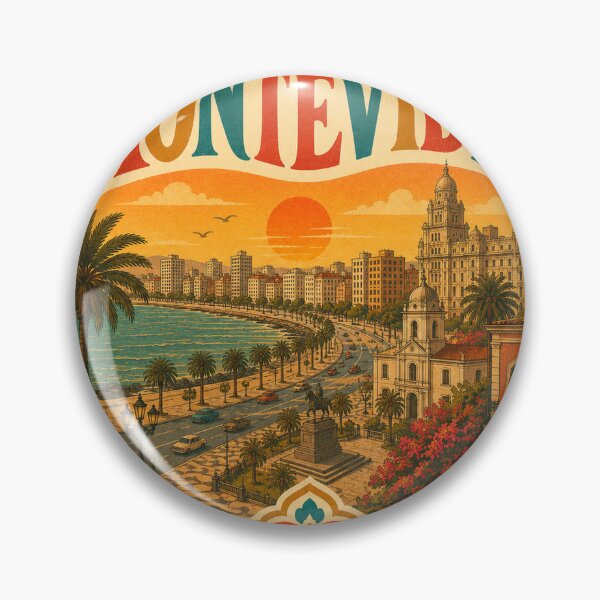Item preview, Retro Montevideo Uruguay - Vintage Travel Souvenir Heart designed and sold by VisualArtsOasis.