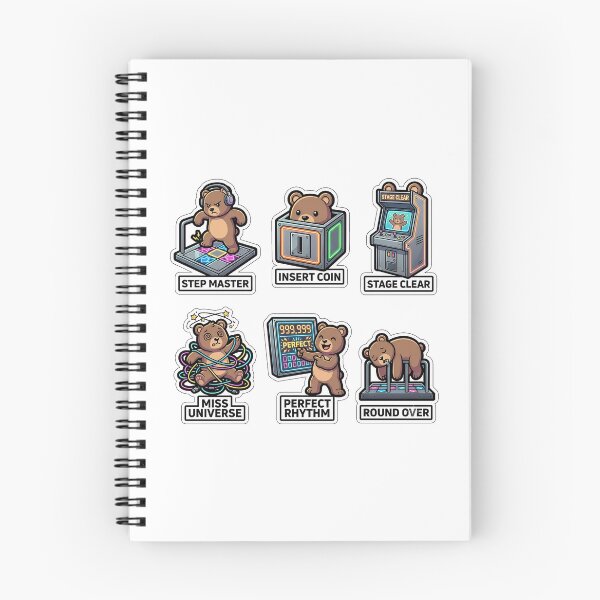 Item preview, Retro Bear Dance Machine Sticker Pack - Vintage 2000s Arcade Game Puns designed and sold by SimpleP.