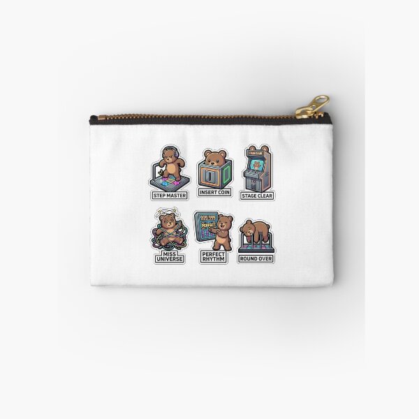 Item preview, Retro Bear Dance Machine Sticker Pack - Vintage 2000s Arcade Game Puns designed and sold by SimpleP.