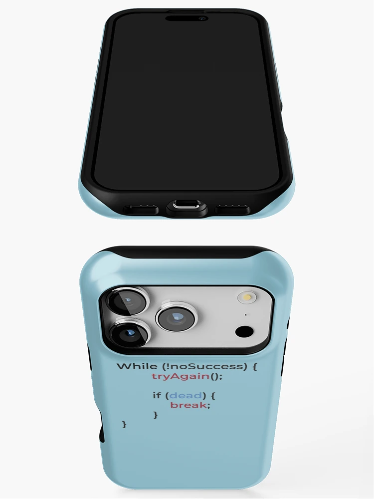 Thumbnail 3 of 4, iPhone Case, While Loop Programming Humor Tee Design designed and sold by nocontextdept.