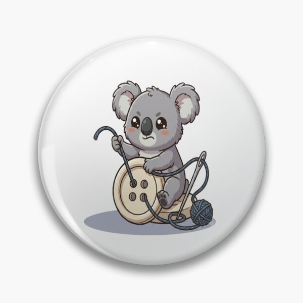 Item preview, Cute Koala Sewing Wooden Button designed and sold by Ella_Sketch.