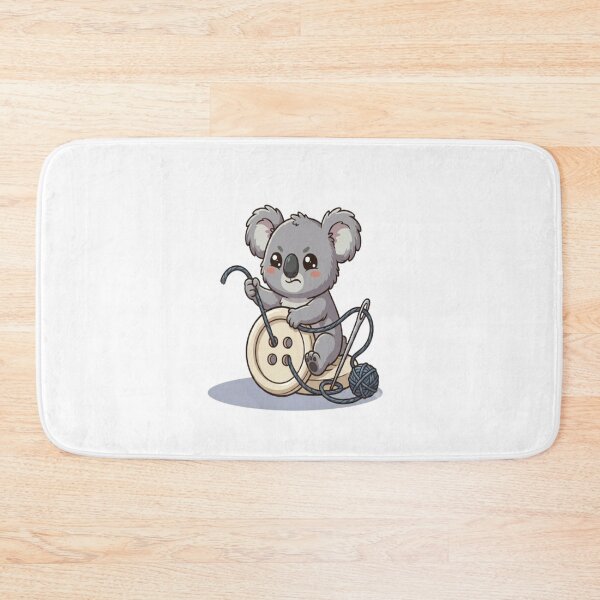 Item preview, Cute Koala Sewing Wooden Button designed and sold by Ella_Sketch.