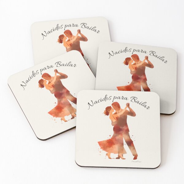 Item preview, Nacidos para Bailar – Elegant Salsa Dance Couple Watercolor Illustration, Passionate Latin Dancers Silhouette, Romantic Ballroom Tango Art Sticker designed and sold by SmartPuns.