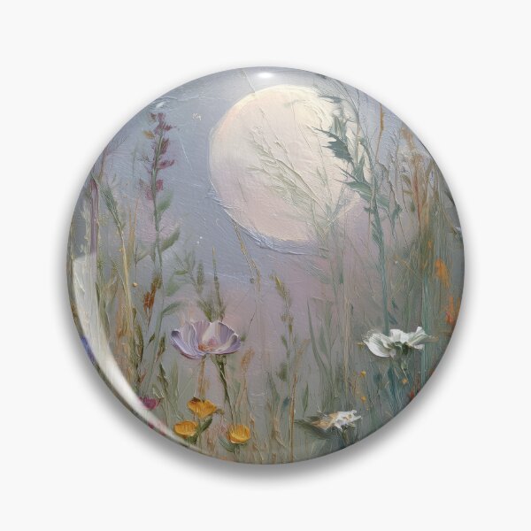 Item preview, Harvest Moon Lughnasadh – Full Moon over flowers and grasses designed and sold by monchie.