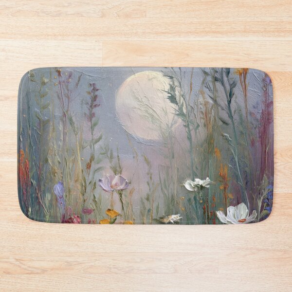 Item preview, Harvest Moon Lughnasadh – Full Moon over flowers and grasses designed and sold by monchie.