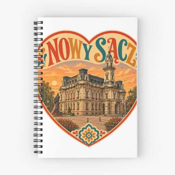 Item preview, Nowy Sacz Souvenir Heart Design - Vintage Poland Travel Art designed and sold by VisualArtsOasis.